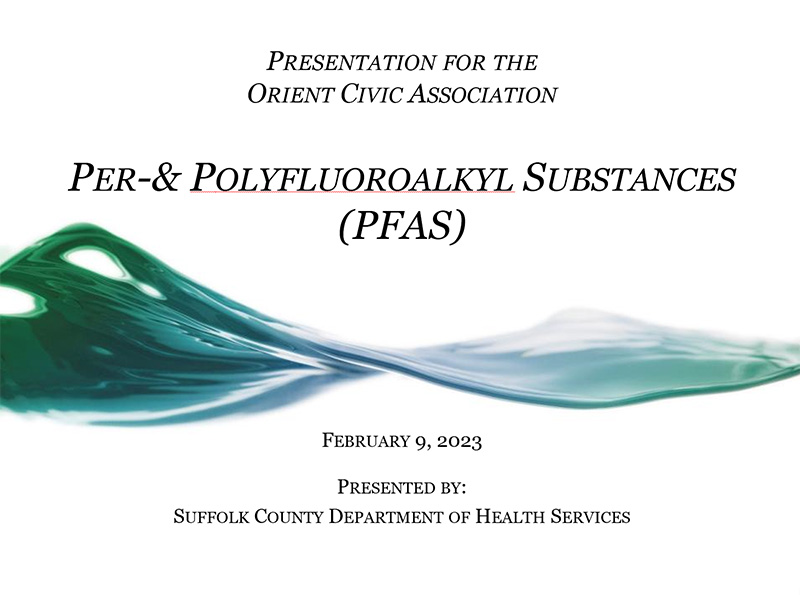 Information Session about Expanded PFAS Water Survey – Feb 9, 2023